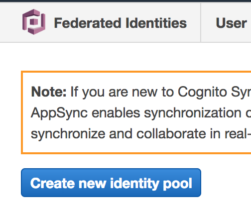 Creating a Cognito Identity Pool