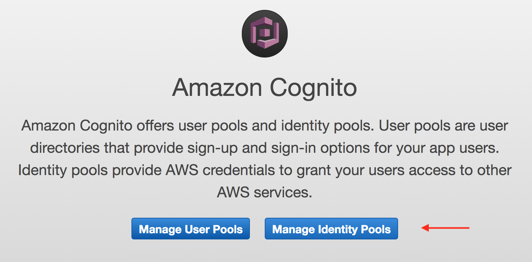 Creating a Cognito Identity Pool