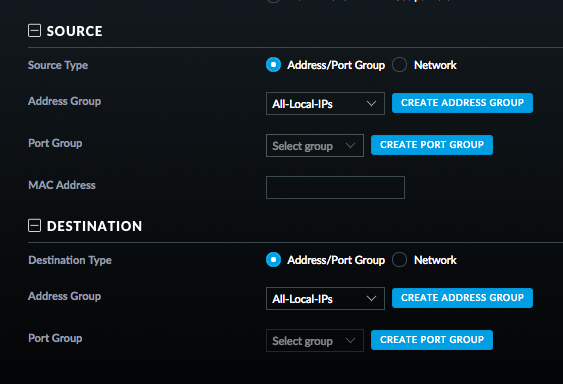 VLAN isolation rule